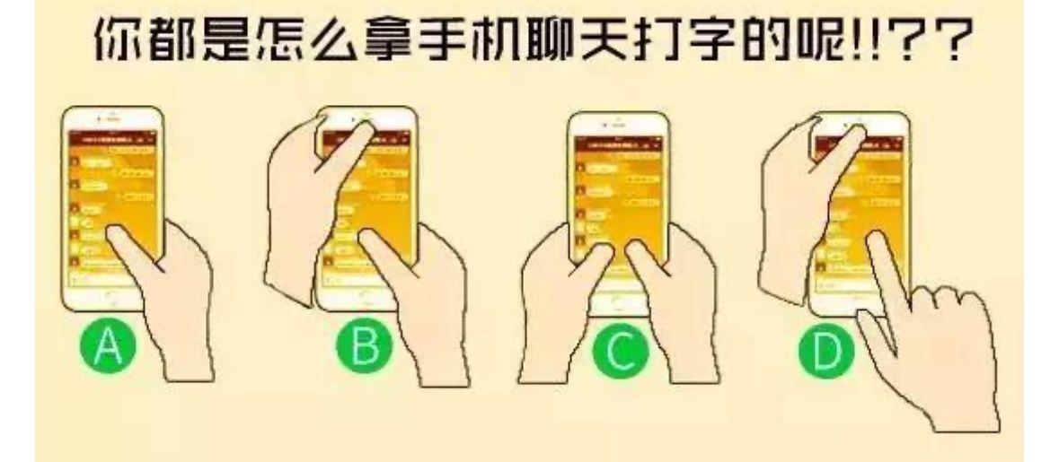 智能机早已代替了功能机、26键逐渐成为了人们的第一选择、那么你是怎么拿手机的呢？