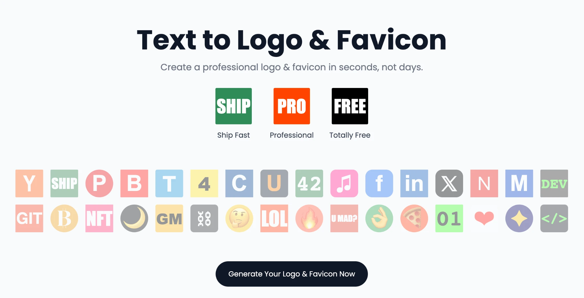 换个域名发布 logo & favicon 生成工具: Logo.surf|不死鸟资源网