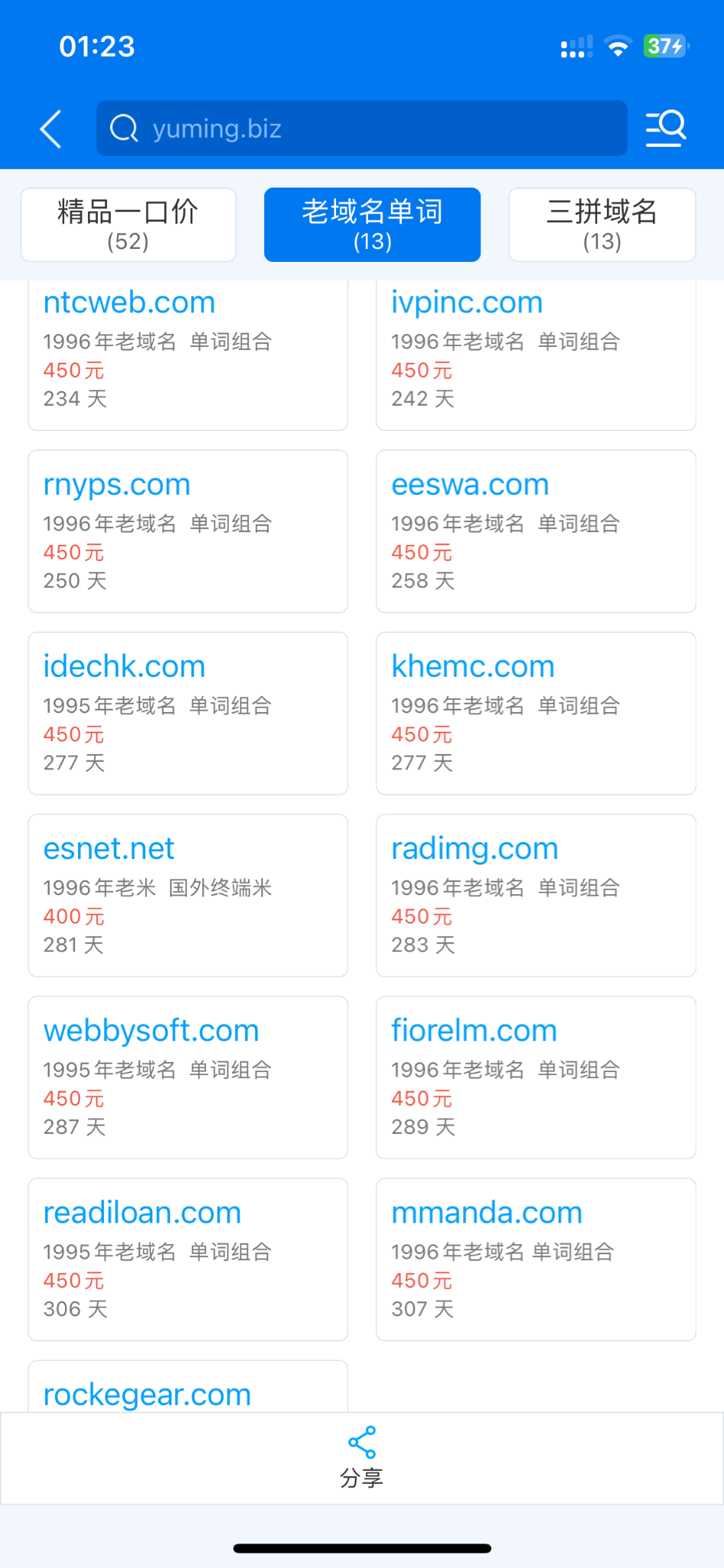 1995年和1996年老域名有没有要的