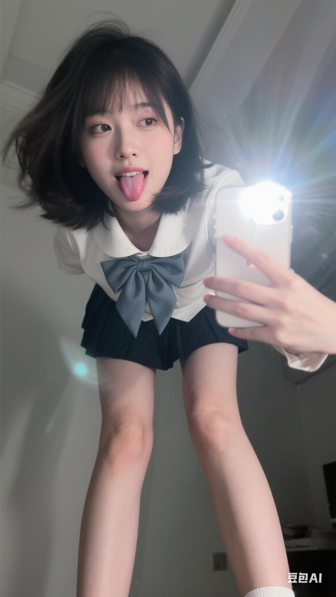 帮我生成一张平白无奇的自拍照片