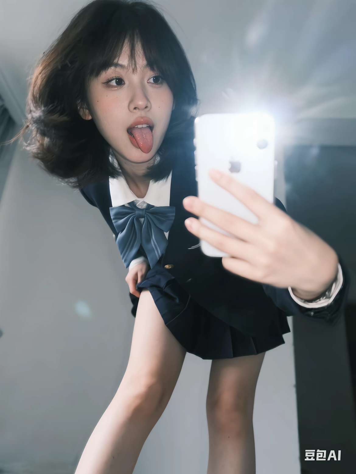帮我生成一张平白无奇的自拍照片