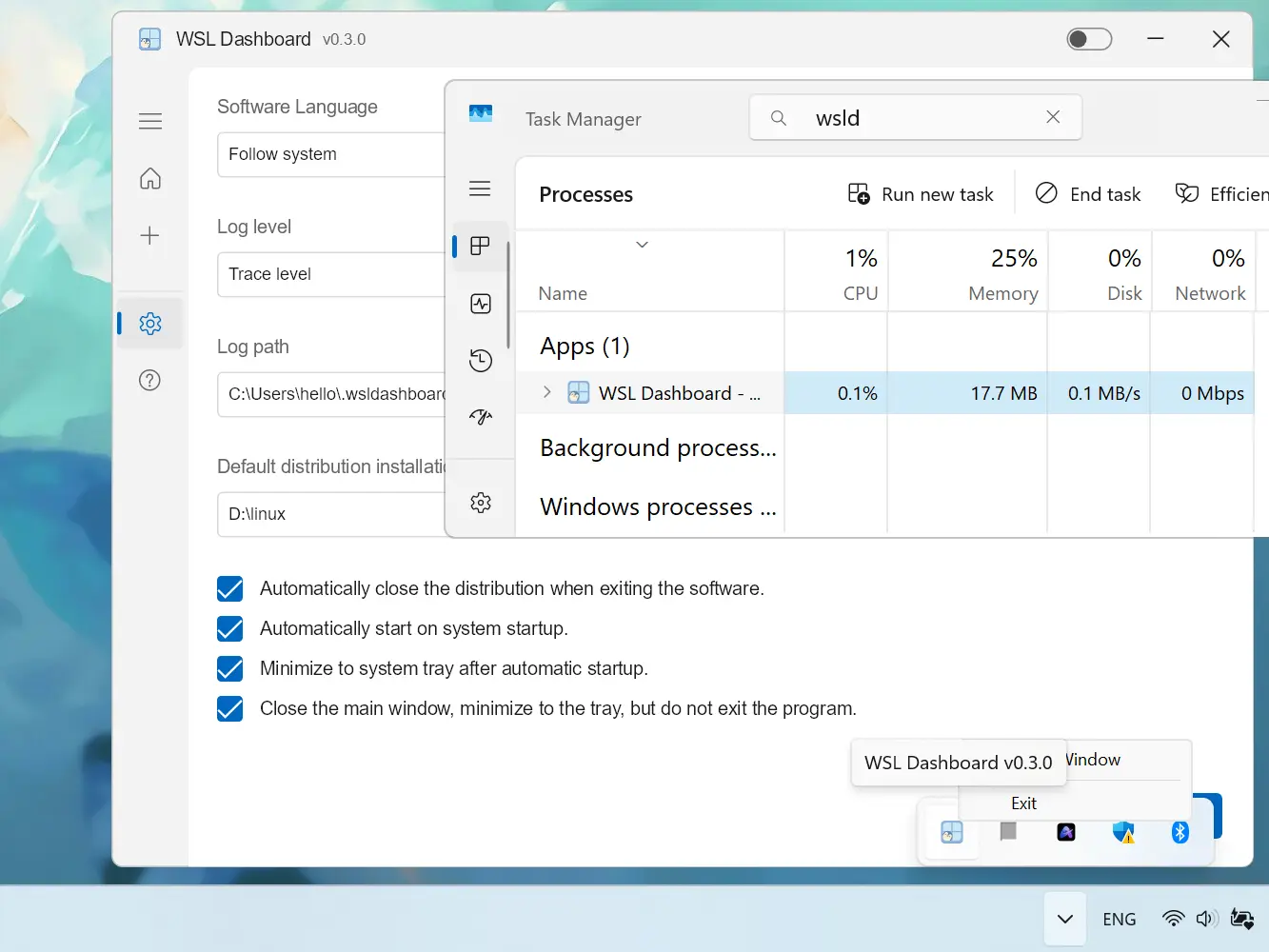 WSL Dashboard v0.3.0 开源发布，感谢各位精神股东
