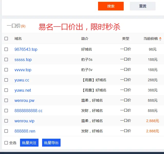 所有域名清仓处理，我累了