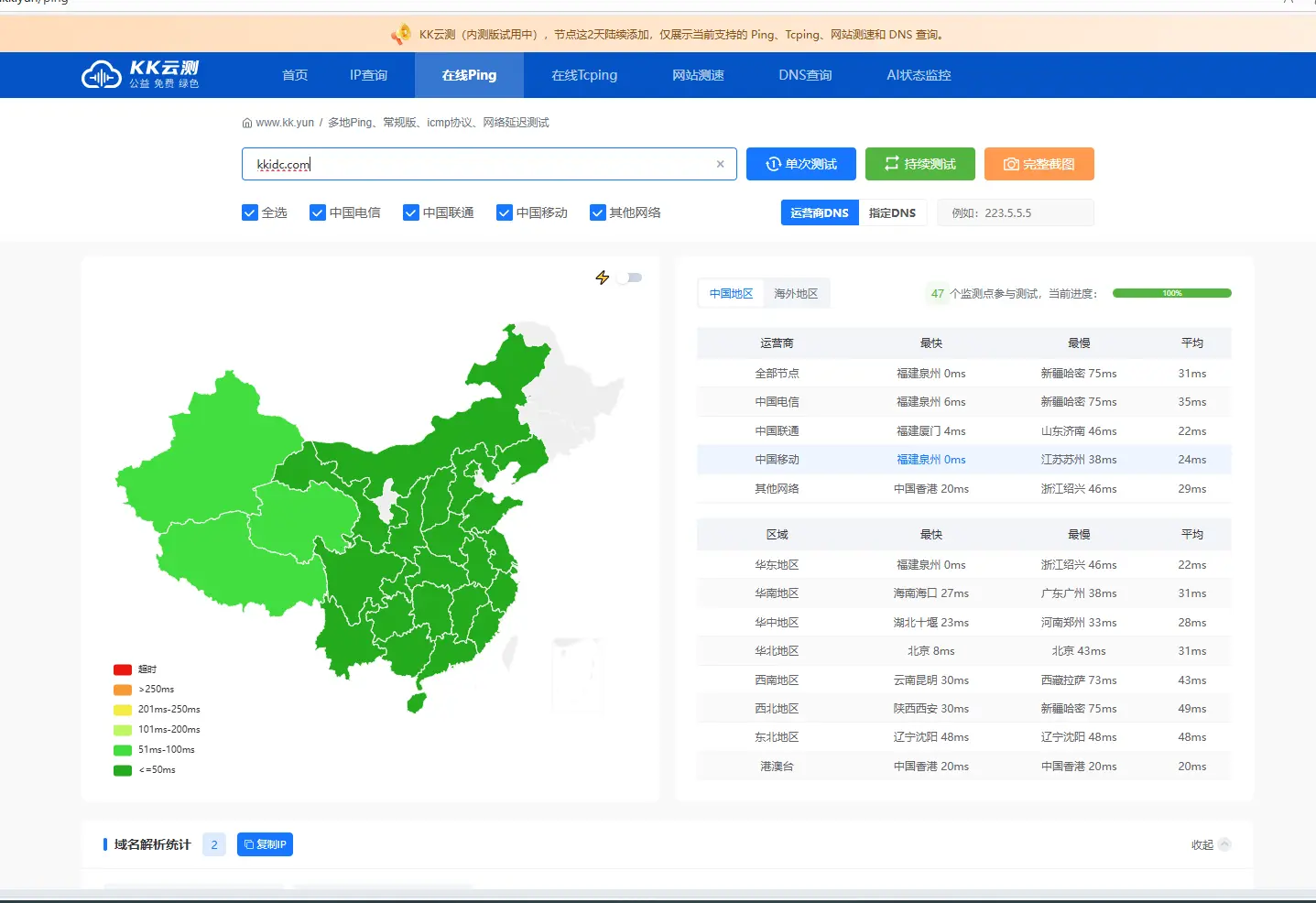 【工具安利】免费无广告!覆盖全球多个节点在线 ping 工具,站长日常运维必备!