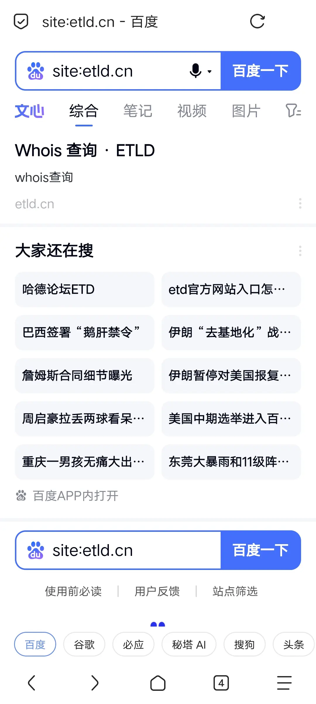 出个eTLD 带站 百度已收 ¥99