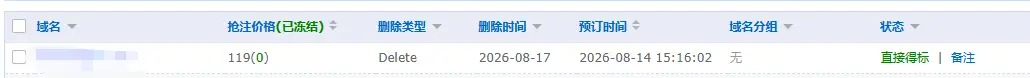 一个喜欢很久的米，抢注直接得标