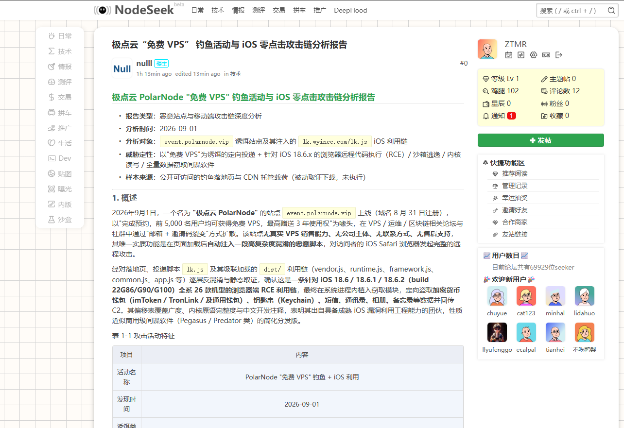 极点云免费 vps 钓鱼